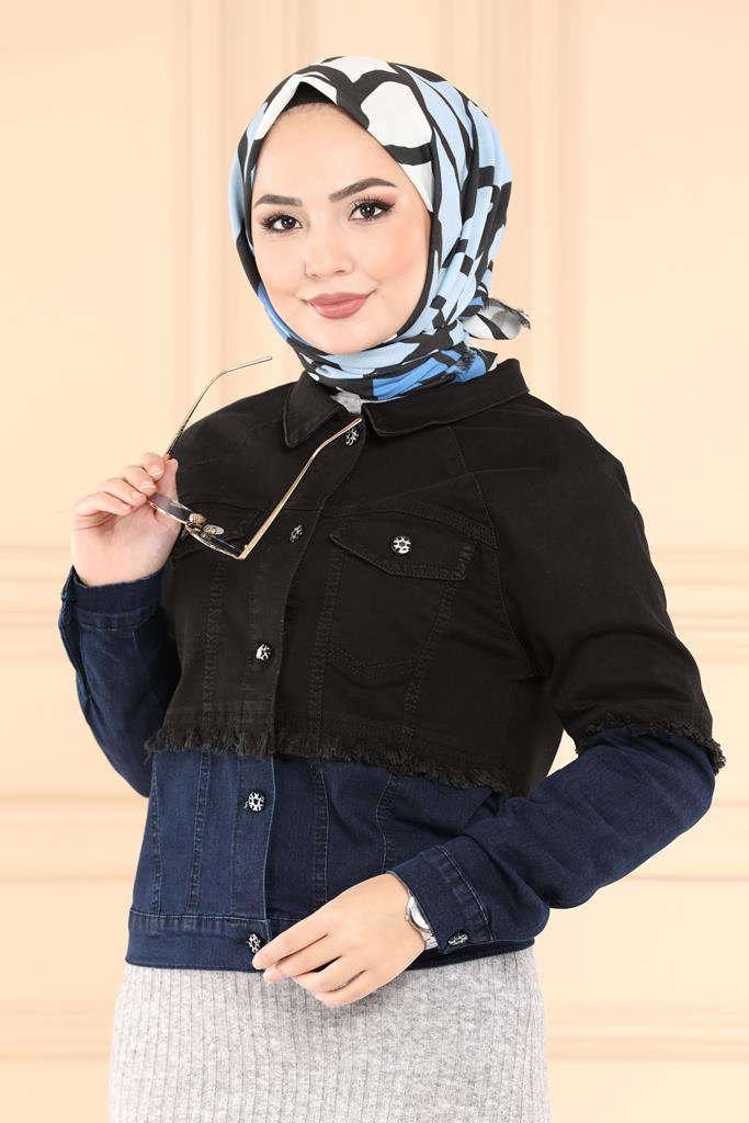 Overcoat 6117MZ203 Black&Denim