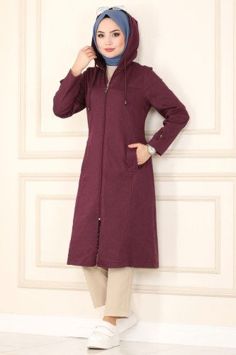 M.Z. - Overcoat 6133MZ203 Damson