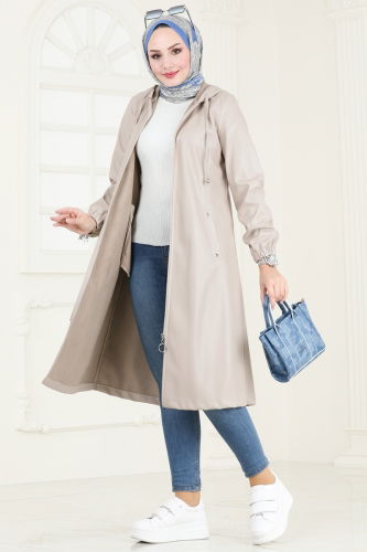 S.V.L. - Overcoat 6180S324 Stone