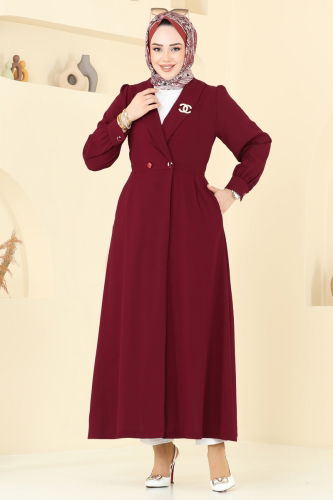 moda selvim كاب خمري 6214BSK463 - Thumbnail