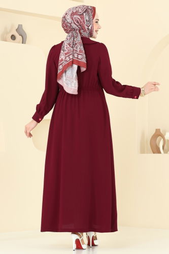 moda selvim كاب خمري 6214BSK463 - Thumbnail