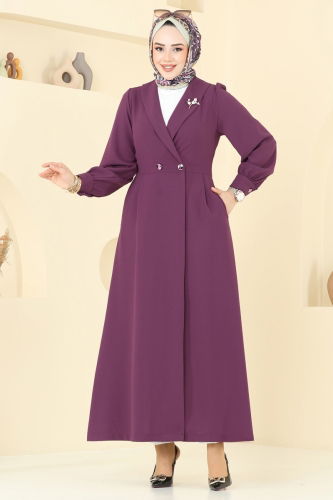 moda selvim كاب ليلكي غامق 6214BSK463 - Thumbnail