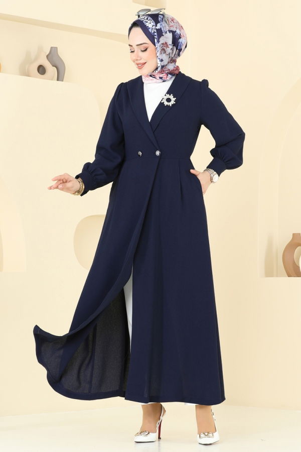 Modaselvim Overcoat / Coat Overcoat 6214BSK463 Navy Blue