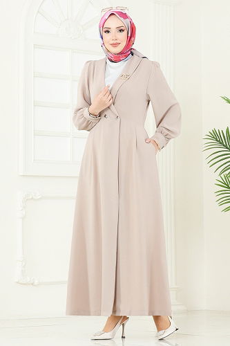 moda selvim كاب بيج 6214BSK463 - Thumbnail