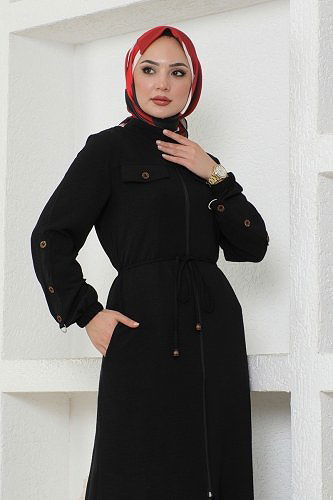 moda selvim كاب أسود 6875S324 - Thumbnail