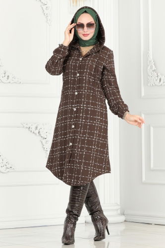 S.V.L. - Overcoat 6896S324 Brown