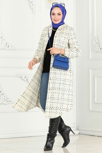 S.V.L. - Overcoat 6896S324 Ecru