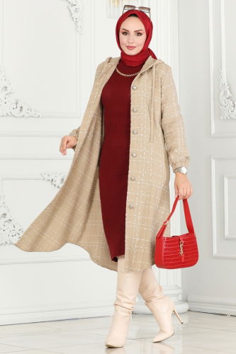 moda selvim Overcoat 6896S324 Vision - Thumbnail