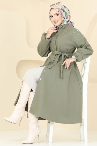 T.R.T. - Overcoat 7020TRT545 Almond Green