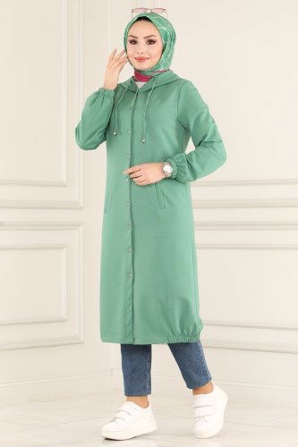 moda selvim 7098NZR779 تركوازي ملابس قصيره - Thumbnail