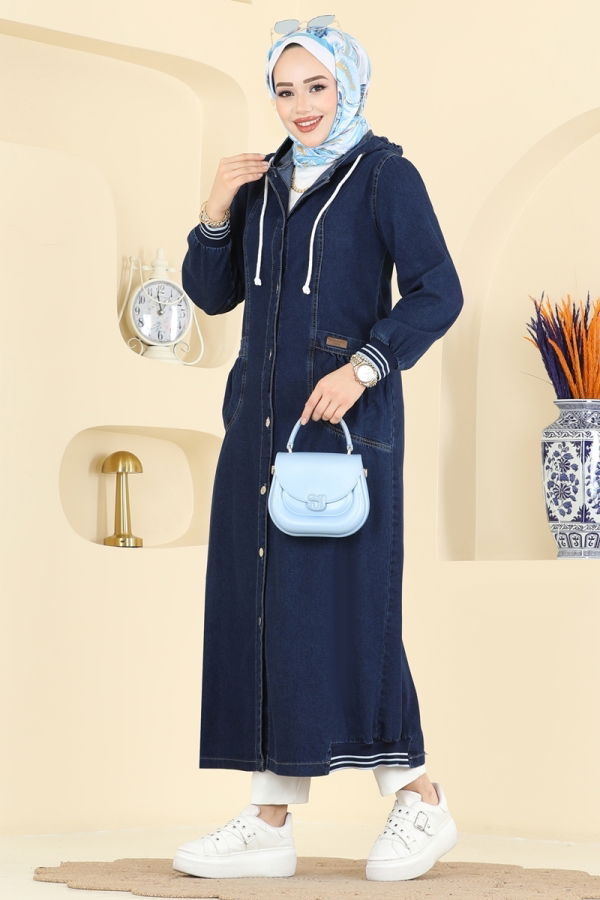 Modaselvim Overcoat / Coat Overcoat 7603ORG1169 Dark Denim