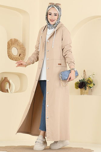 moda selvim Overcoat 7903ORG1169 Vision - Thumbnail