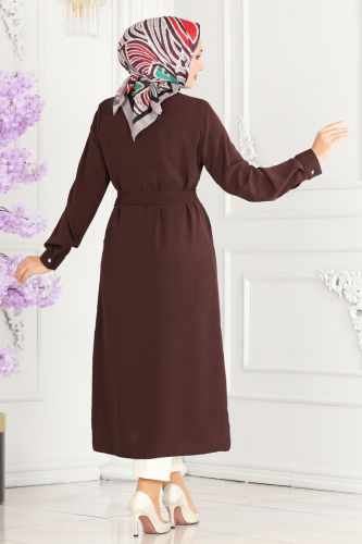 moda selvim Overcoat 8000TRT545 Light Brown - Thumbnail