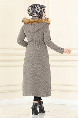 moda selvim Overcoat 8063UKB139 Vision - Thumbnail