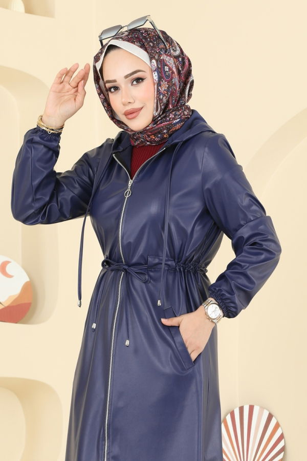 Modaselvim Overcoat / Coat Overcoat 8148AB368 Navy Blue