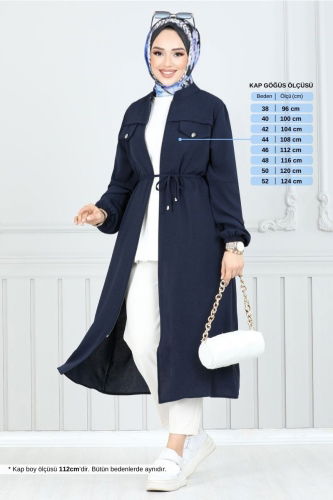 MRV P.L. - Overcoat 9131PL940-M Navy Blue