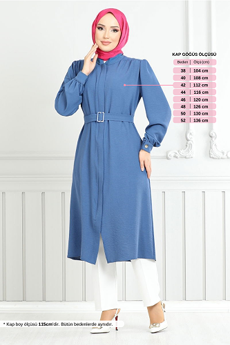 moda selvim كاب ازرق 9132PL940-M - Thumbnail