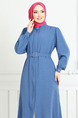 moda selvim كاب ازرق 9132PL940-M - Thumbnail