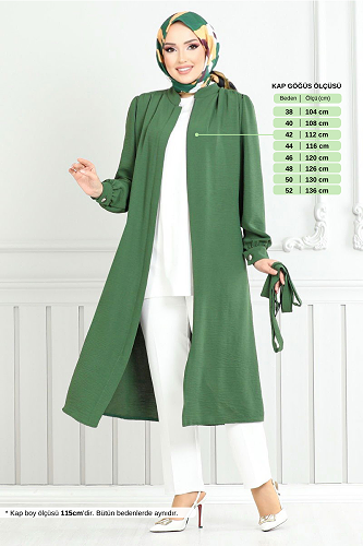 moda selvim كاب اخضر عفني 9132PL940-M - Thumbnail