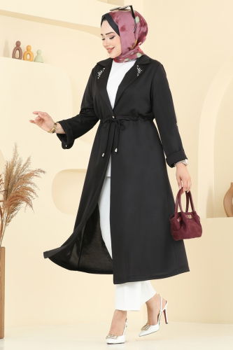 P.L.K. - Overcoat 9155PLK541 Black