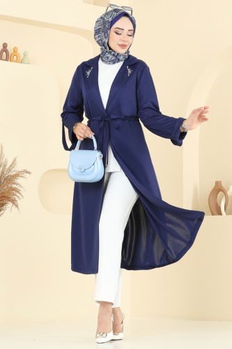 P.L.K. - Overcoat 9155PLK541 Navy Blue