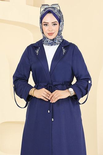 moda selvim كاب كحلي 9155PLK541 - Thumbnail