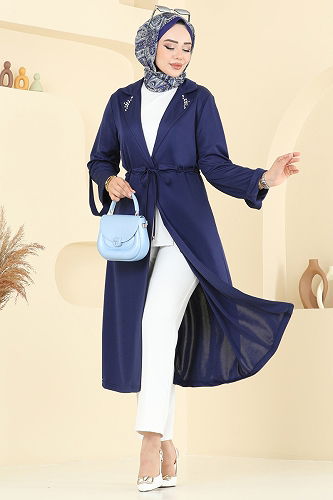 moda selvim كاب كحلي 9155PLK541 - Thumbnail