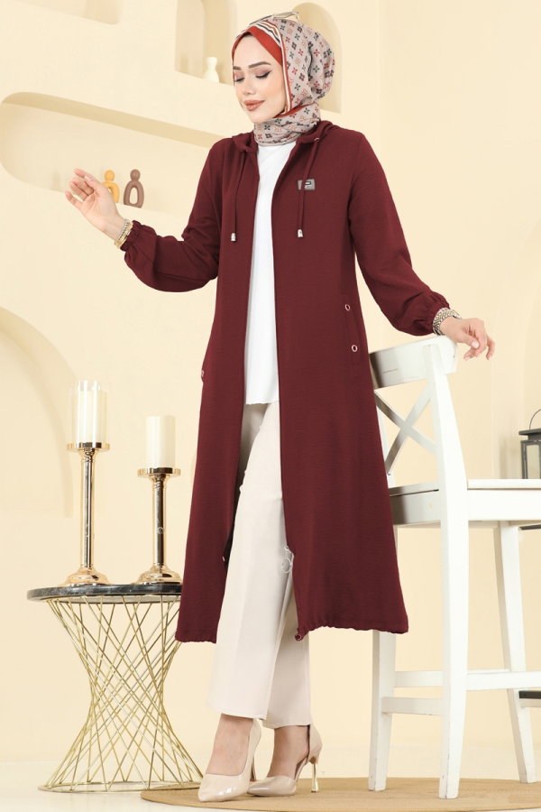 Modaselvim Overcoat / Coat Overcoat 9233PLK541 Burgundy
