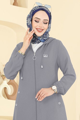 moda selvim كاب رمادي 9233PLK541 - Thumbnail
