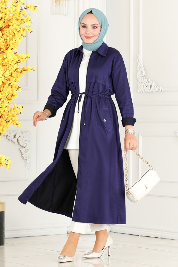 Modaselvim Overcoat / Coat Overcoat 9347MZ203 Navy Blue