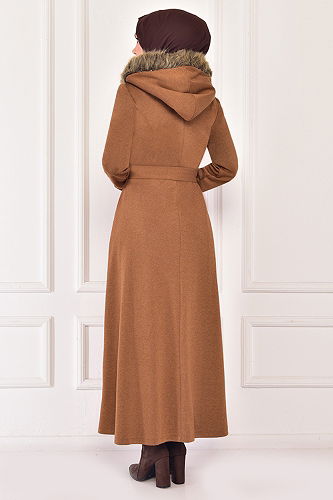 moda selvim OVERCOAT ASM2317-M Tan - Thumbnail