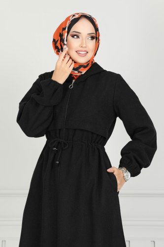 moda selvim كاب أسود 0503BG354 - Thumbnail