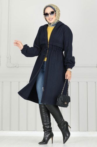 B.G.S. - Overcoat 0503BG354 Navy Blue