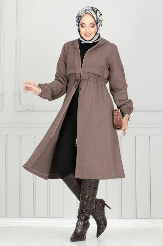 moda selvim Overcoat 0503BG354 Vision - Thumbnail