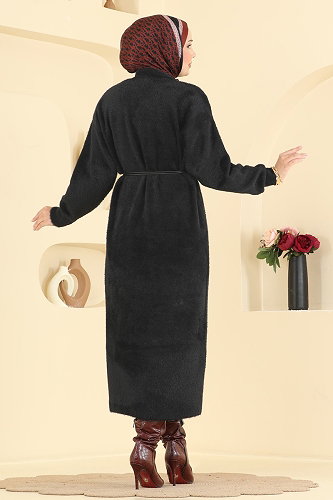 moda selvim Overcoat / Coat 202654FNM1211 Black - Thumbnail