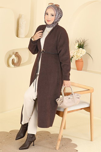 moda selvim Overcoat / Coat 202654FNM1211 Brown - Thumbnail