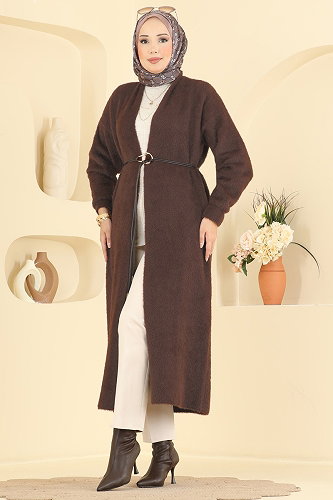 moda selvim Overcoat / Coat 202654FNM1211 Brown - Thumbnail