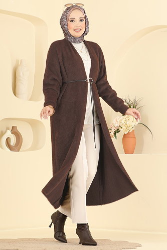 moda selvim Overcoat / Coat 202654FNM1211 Brown - Thumbnail
