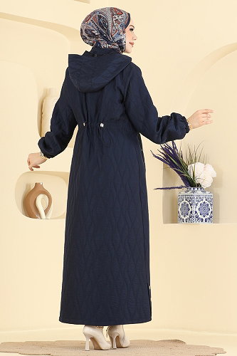 moda selvim Overcoat / Coat 3016DFL152 Navy Blue - Thumbnail