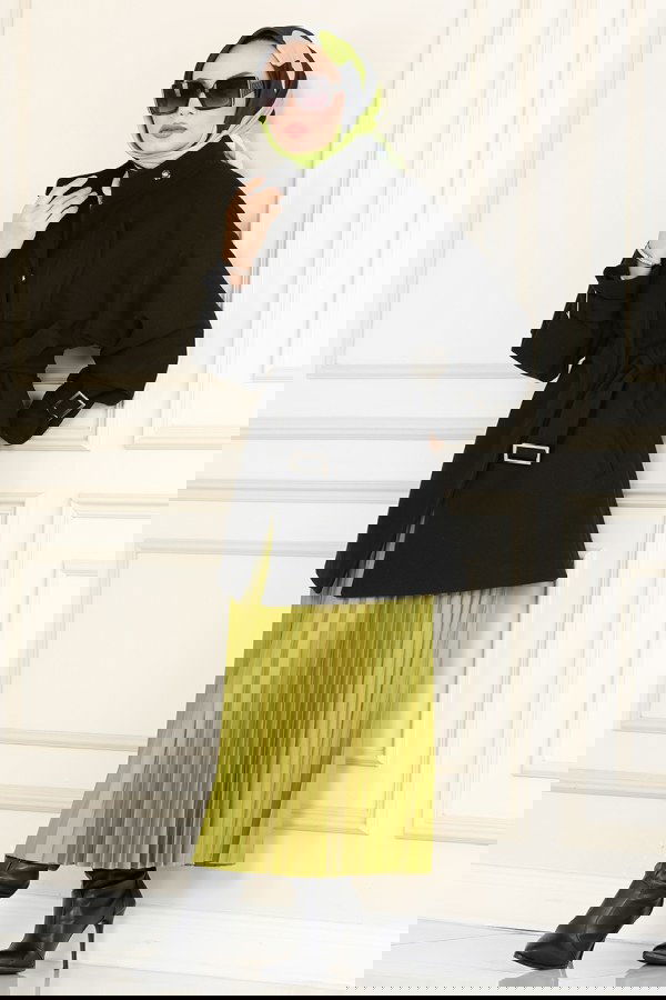 Modaselvim خصم صافٍ20%+20% في سلة التسوق معطف /كاب أسود 4615MDH809