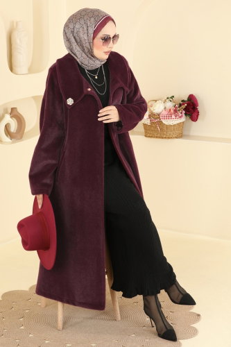 D.F.L. - Overcoat / Coat 5018DFL152 Burgundy