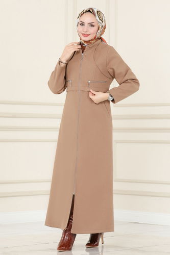 moda selvim Overcoat / Coat 6520YG95 Latte - Thumbnail