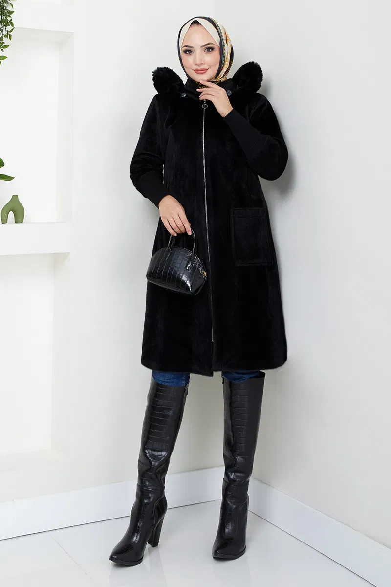 Modaselvim معطف/كاب كاب أسود EMO7523-M