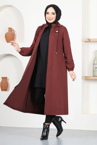 moda selvim Overcoat MSL208 Cinnamon - Thumbnail