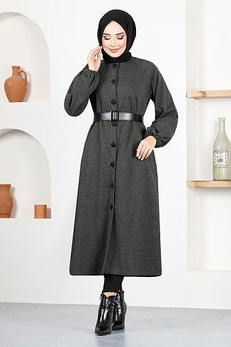moda selvim OVERCOAT MSL21086-M Haki - Thumbnail