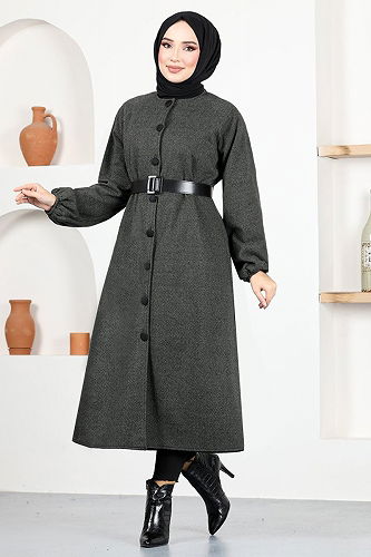 moda selvim OVERCOAT MSL21086-M Haki - Thumbnail