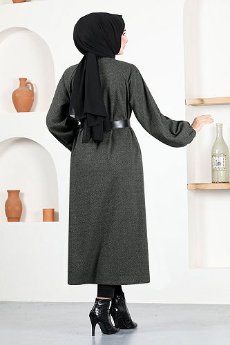 moda selvim OVERCOAT MSL21086-M Haki - Thumbnail