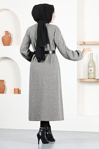 moda selvim OVERCOAT MSL21086-M Light Gray - Thumbnail