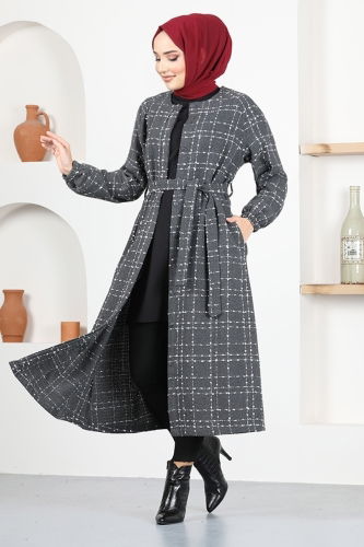 moda selvim Overcoat MSL6865 Anthracite - Thumbnail