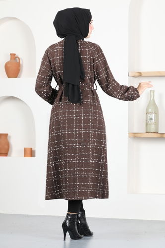 moda selvim Overcoat MSL6865 Brown - Thumbnail